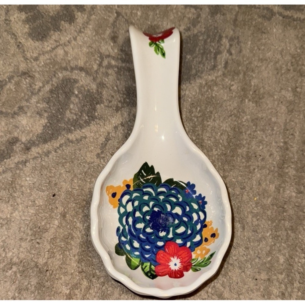 The Pioneerโ Woman Melamine Dazzling Dahlias Spoon Rest